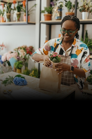 Women running a flower shop